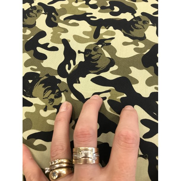 FAST ttvvet 100 % bomuld, ko tex. Camo grn med sheck