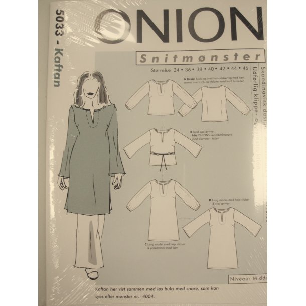 Onion 5033 Kaftan bluse kort/lang model