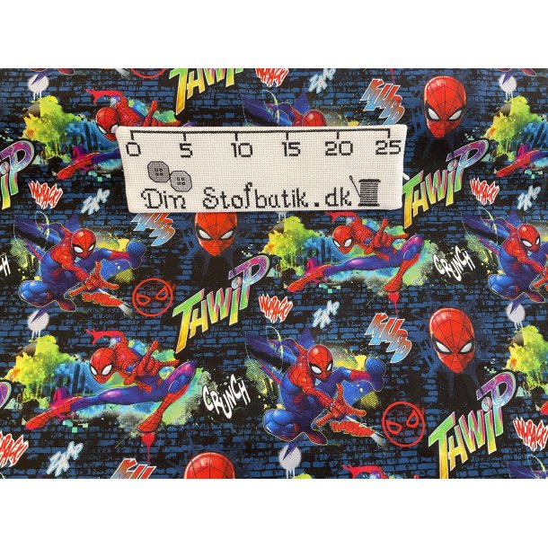 Bomulds jersey med Spider man 199 kr pr m licens betalt!!!
