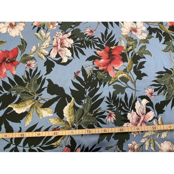 Fast viskose mellembl bund med fine blomster og blade, glat overflade