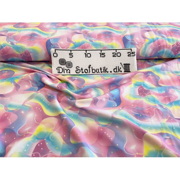 Bomulds jersey pastel regnbue farvet 150 kr pr m
