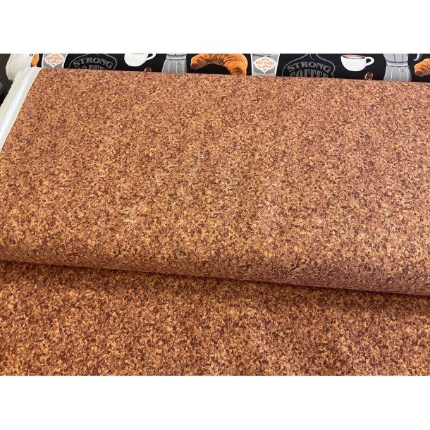 Patchwork stof. 100 % bomuld. Gylden rust - brune farver