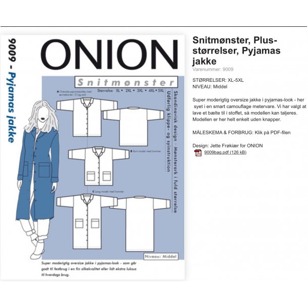 Onion 9009 Plus Size Jakke