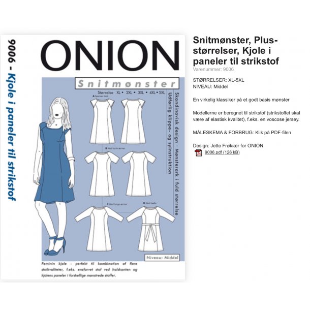Onion 9006 Plus Size kjole