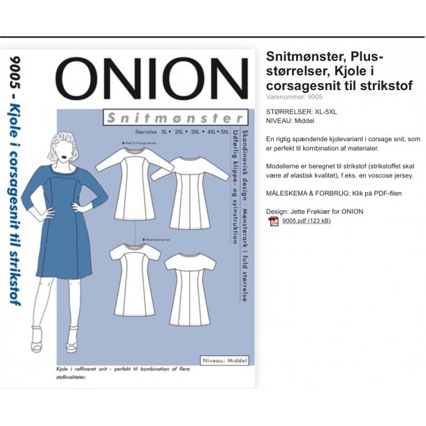 Onion 9005 Plus Size kjole
