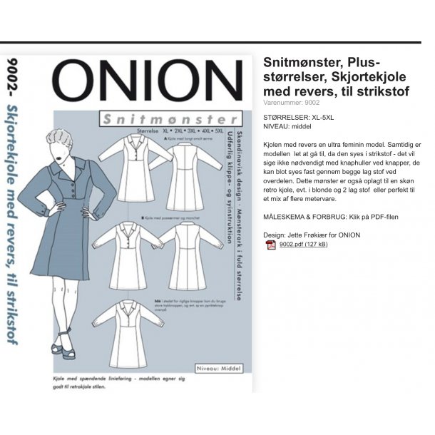 Onion 9002 Plus Size kjole