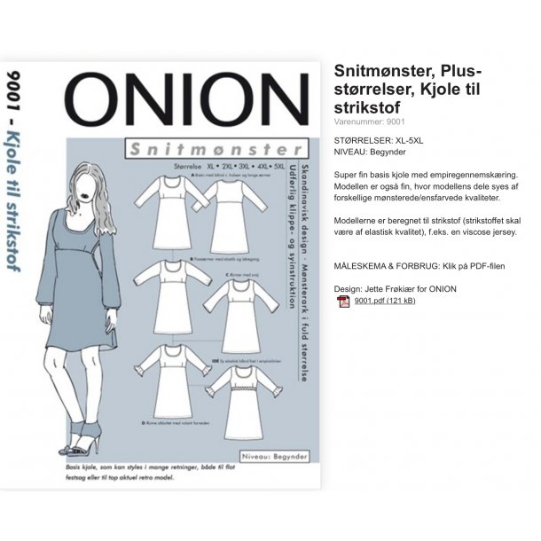 Onion 9001 Plus Size kjole