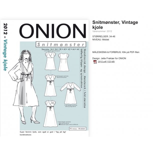 Onion 2012 Kjole vintage