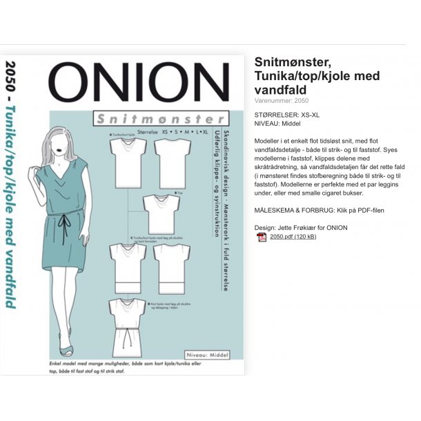 Onion 2050 kjole/tunika