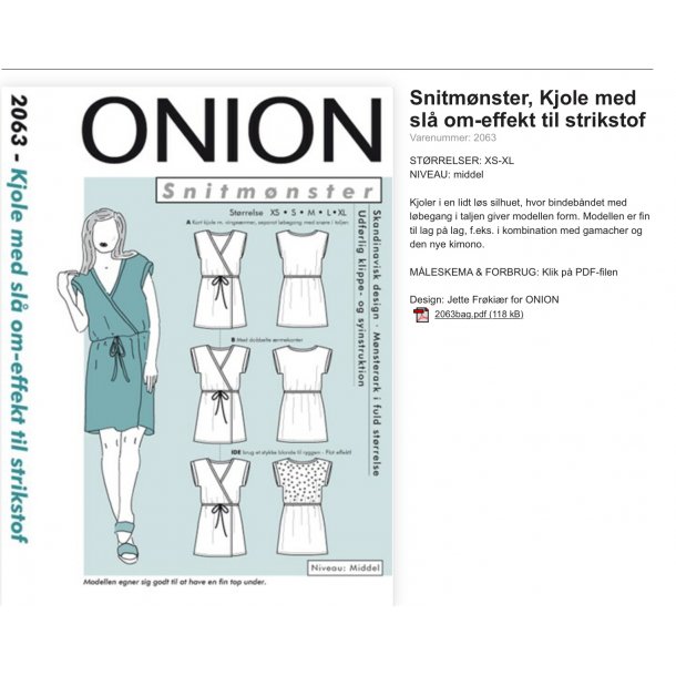 Onion 2063 kjole sl-om
