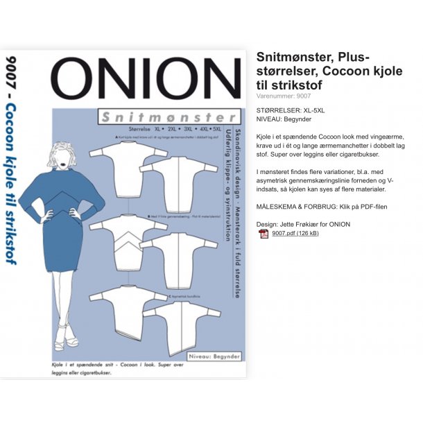 Onion 9007 Plus Size kjole