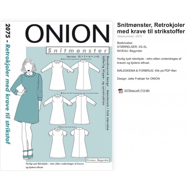Onion 2075 Kjole retro