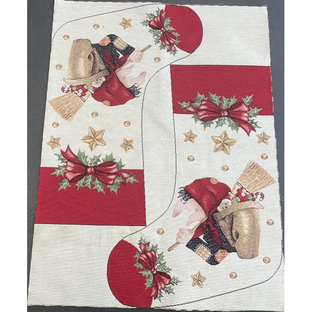 Gobelin 1 stykke 63 x 47 cm "Julesok" (sokken mler 49 cm) Med kost og sk KUN 49 kr