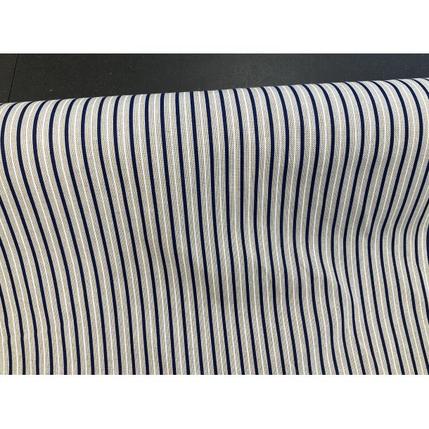 Halvpanama / canvas bl og hr smalle striber KUN 99 kr pr m
