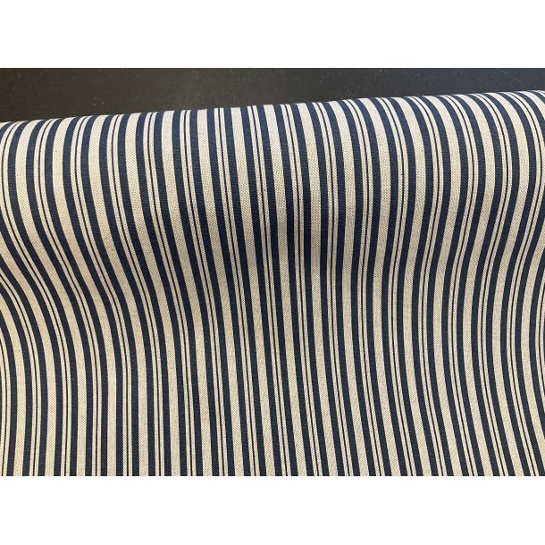 Halvpanama / canvas bl og hr varieret striber KUN 99 kr pr m