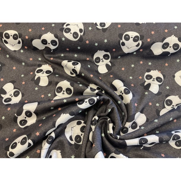 Isoli med alpine fleece p bagsiden MEGA bld. Gr med panda KUN 99 kr pr m