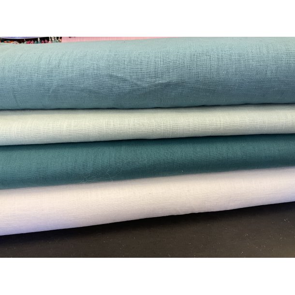 Stofpakke til bluse i ren luksus hr. Bl og hvide mint toner