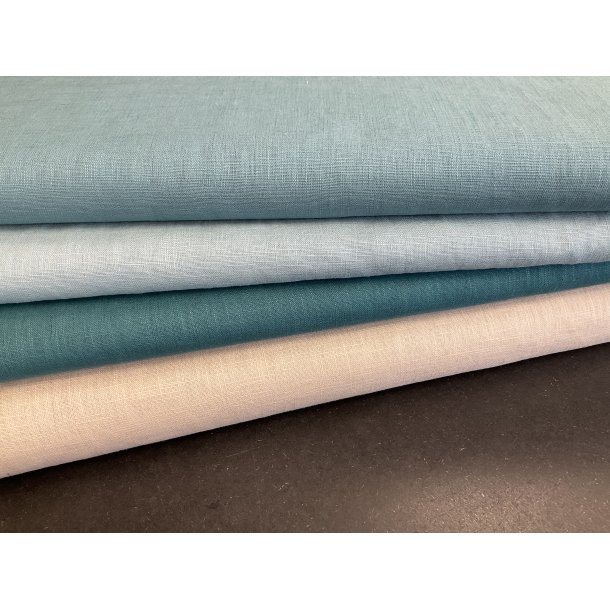 Stofpakke til bluse i ren luksus hr. Lys hr bluse tilsat bl og mint.