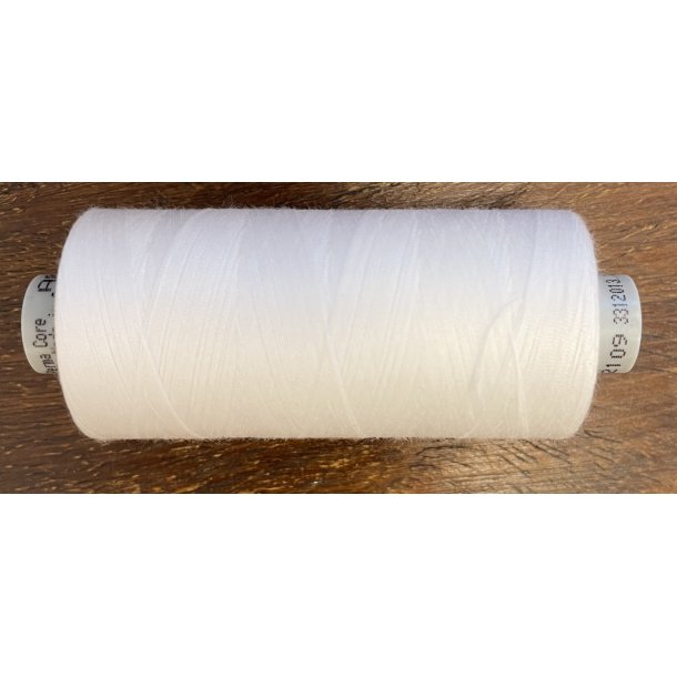 Tråd 1000 meter polyester HVID