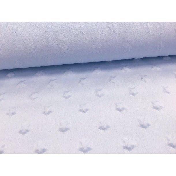 Velour, minky stjerner lysebl