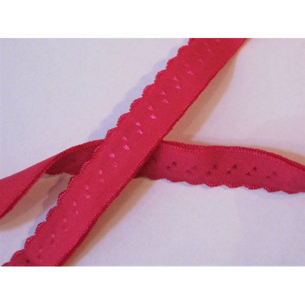 Folde elastik, 1 cm pink, fv. 10