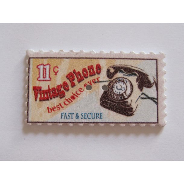 Symrke/knap, 11 cent, vintage phone