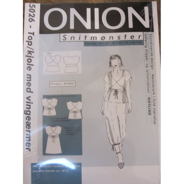 Onion 5026 Top/kjole m. vingermer - udgr