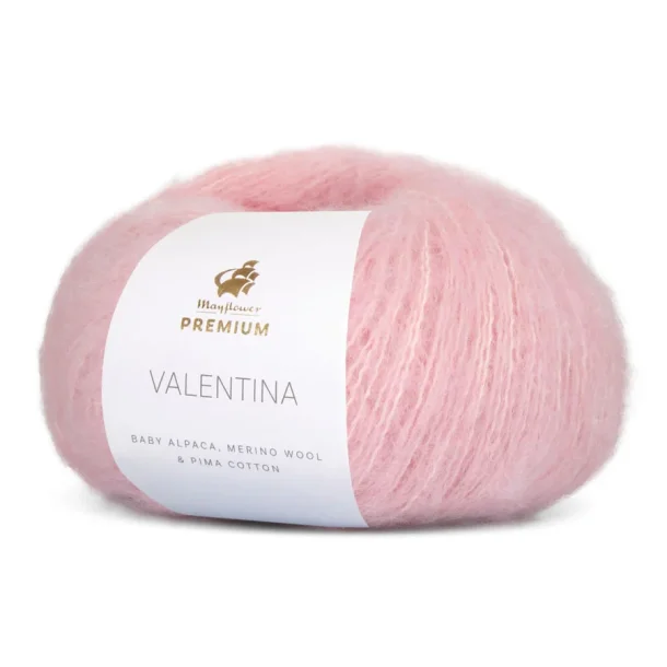 Valentina mohair garn fv 10 Pastel rosa