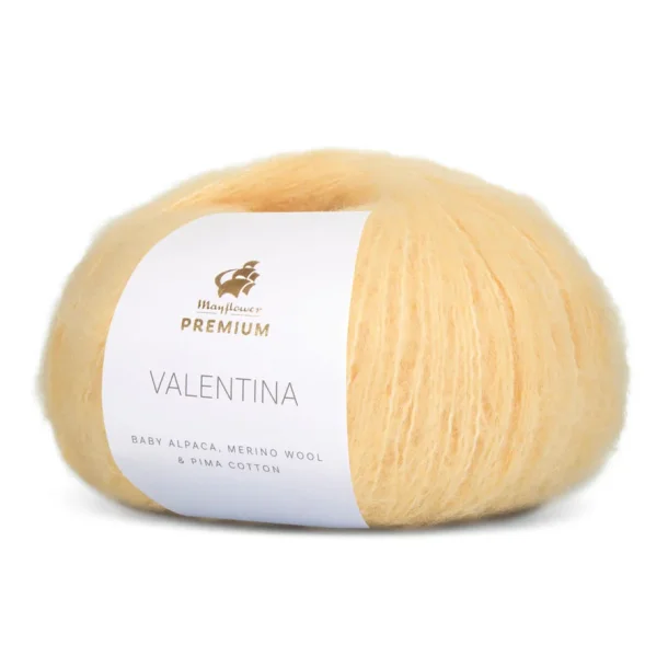 Valentina mohair garn fv 12 Citron marenges / sart gul